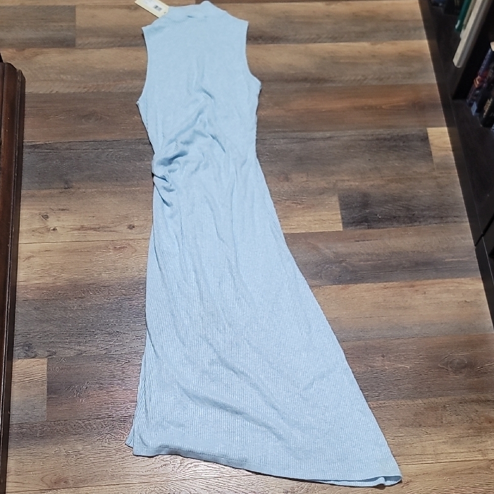 Ramy Brook Ximena Sleeveless Asymmetrical Dress in Soft Blue - Picture 9 of 9